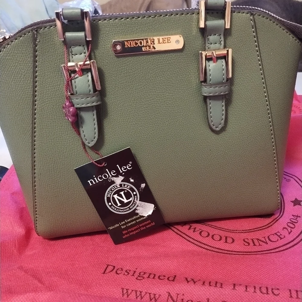 Nicole Lee Executive Collection Green Handbag
